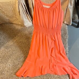 Rebecca Taylor Asymmetrical Coral Dress